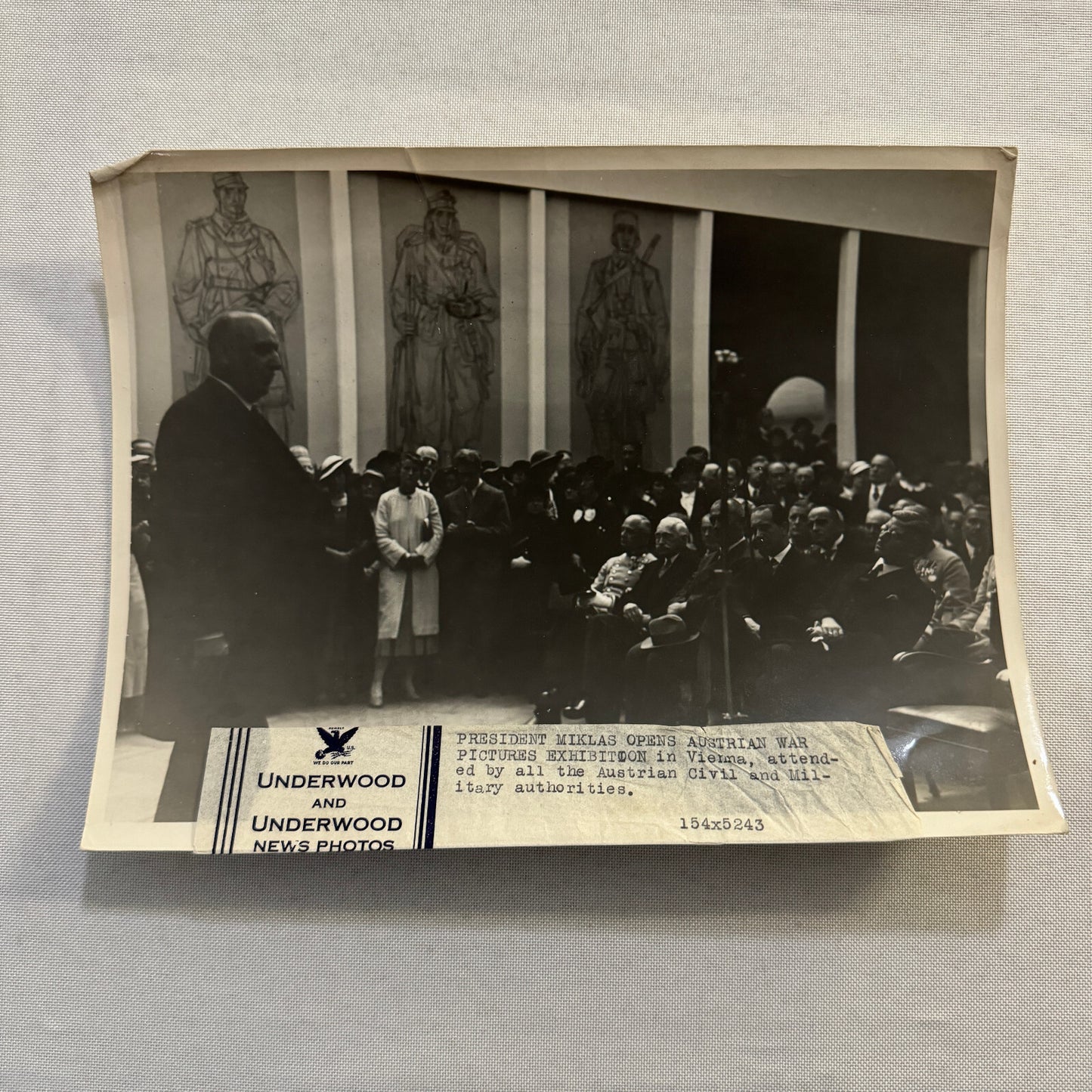 President Wilhelm Miklas Austria Austrian War Exhibit Press Photo Photograph