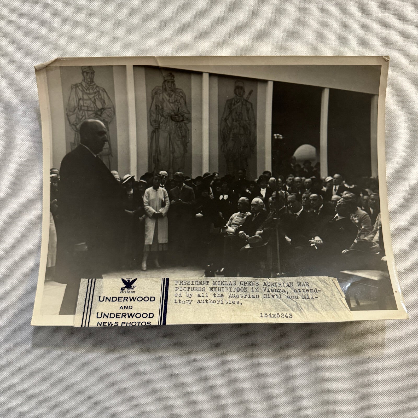 President Wilhelm Miklas Austria Austrian War Exhibit Press Photo Photograph
