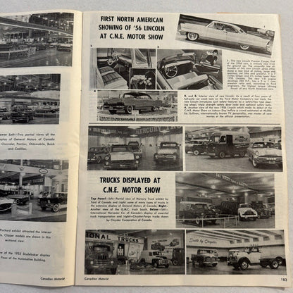 1955 Canadian Motorist Magazine CNE Motor Show Autoshow Glidden Tour September