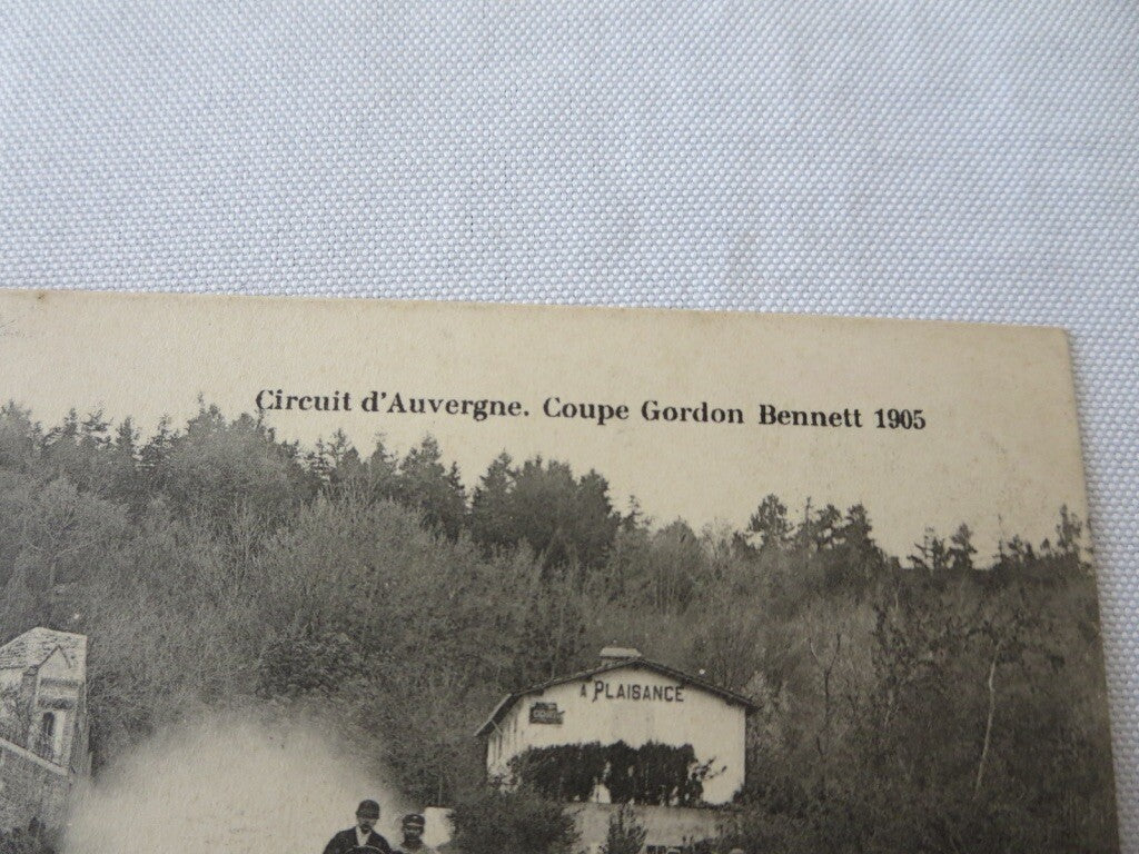 1905 Circuit D'Auvergne Coupe Gordon Bennett Cup Postcard Post Card w/ Stamp 