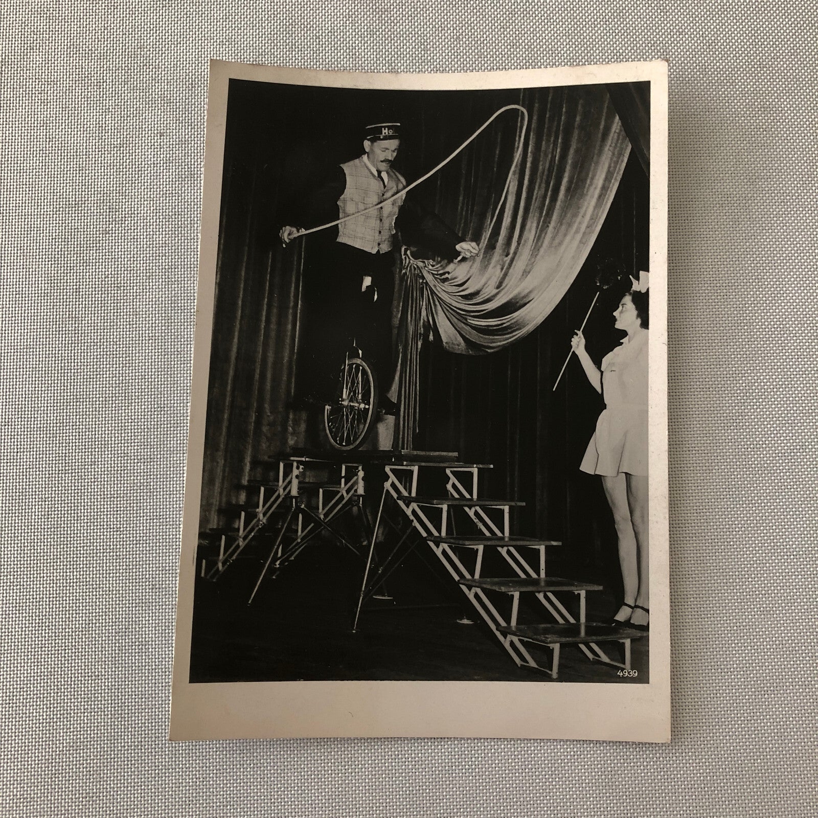 Circus Performer Balancing Act on Unicycle Photo Photograph Belgium
