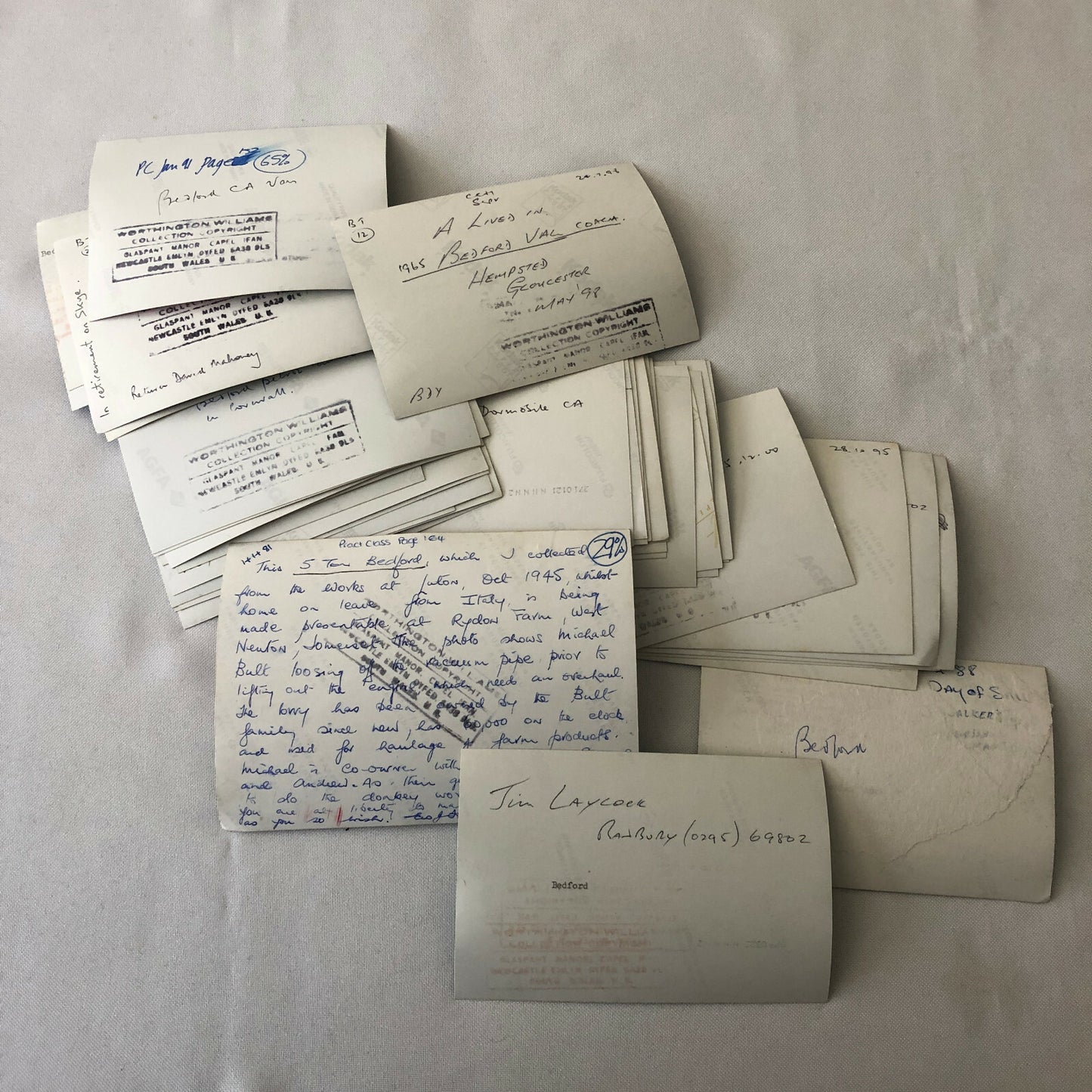 Vintage Bedford Truck Barn Find Junk Yard Parts Photo Photograph Print Lot 43x