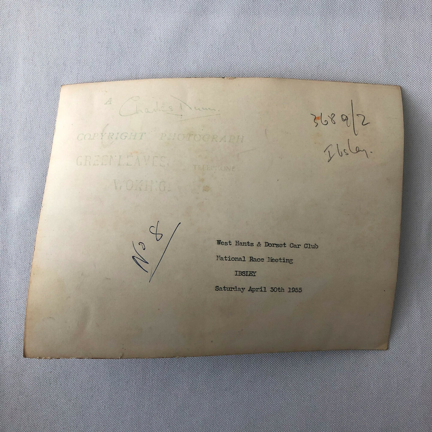 1955 John Green Lister Bristol Ibsley Racing Car Photo Photograph Image 