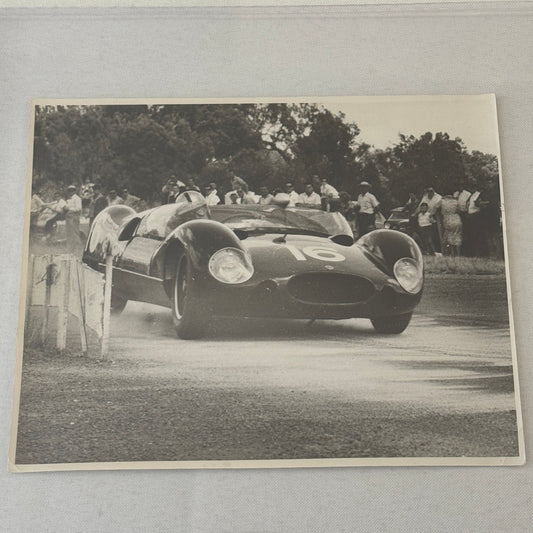 Vintage Racing Photo Unidentified Car Driver Motorsport