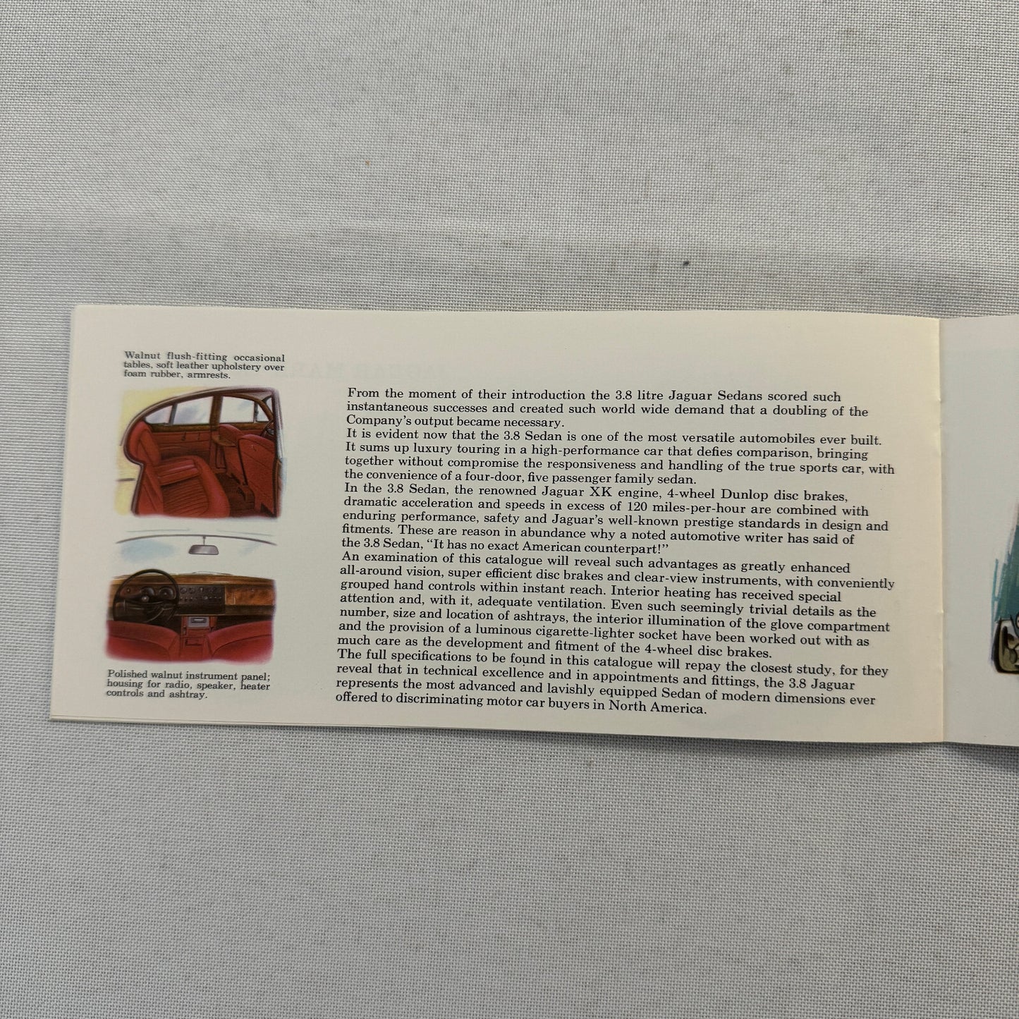 Jaguar Sales Brochure Catalog Advertising E-Type EType XK-E Roadster Mark IX 3.8