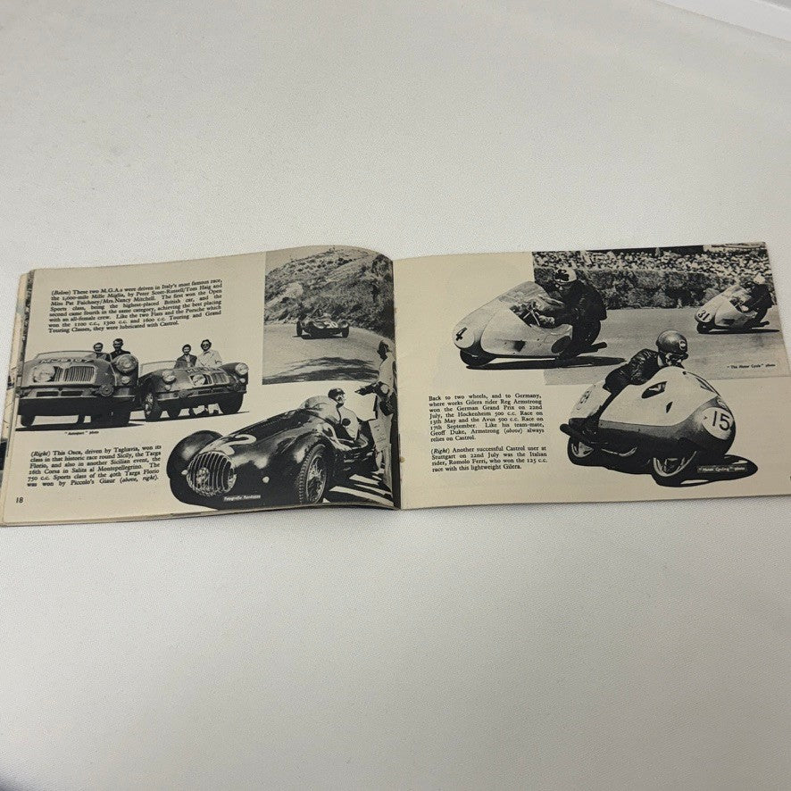1956 Castrol Racing Achievements Brochure Grand Prix Motorcycle Aston Martin +