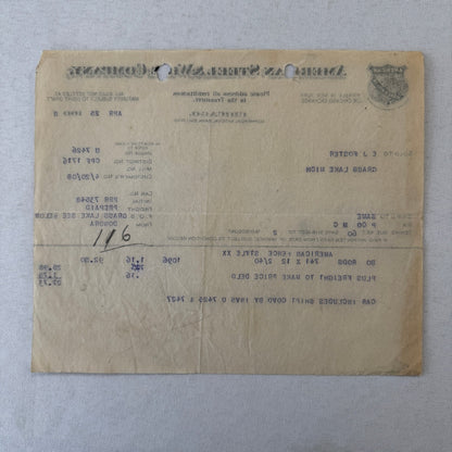 American Steel and Wire Company 1908 Receipt Invoice Document Vintage Chicago