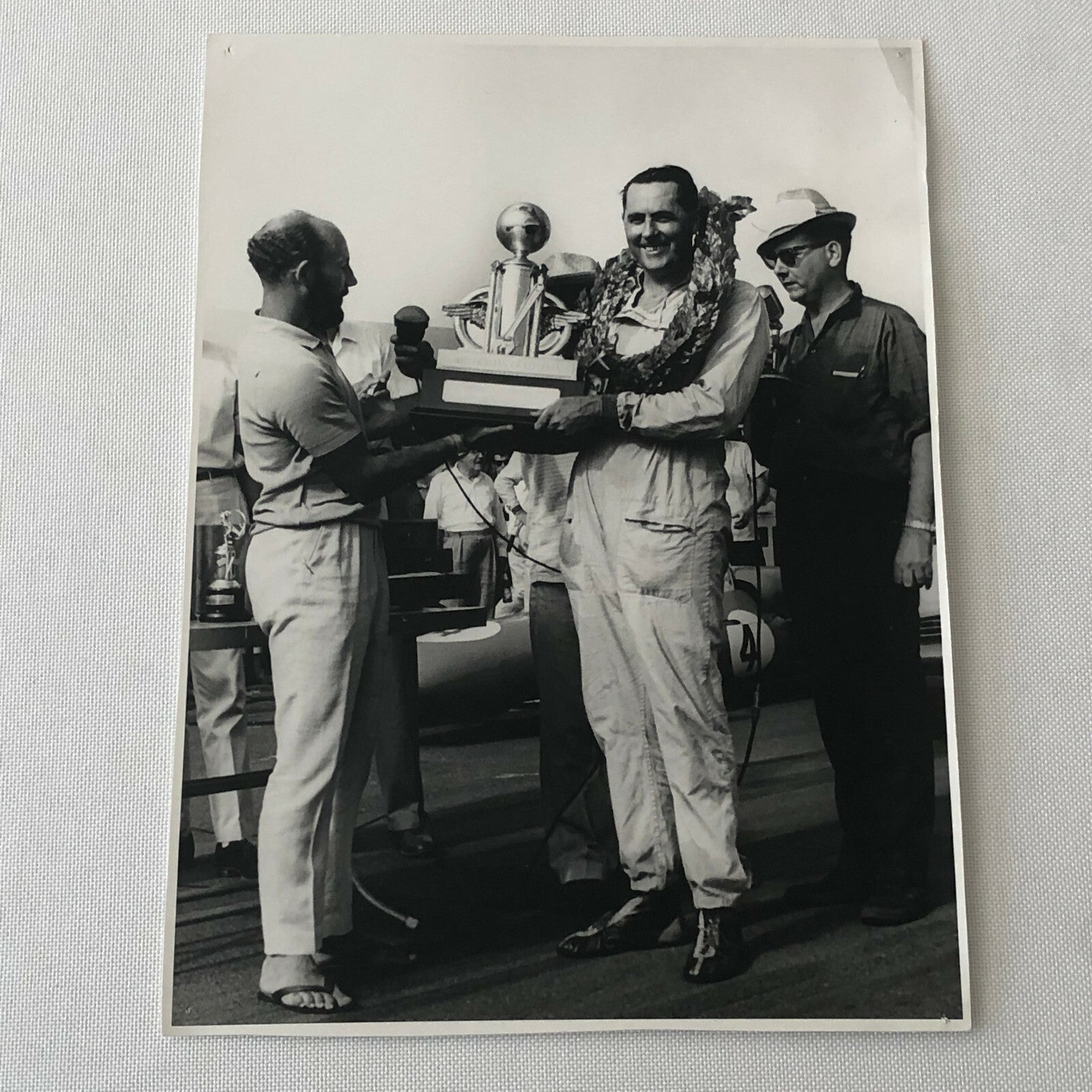 Vintage Racing Photo Photograph Stirling Moss Jack Brabham Australian Grand Prix