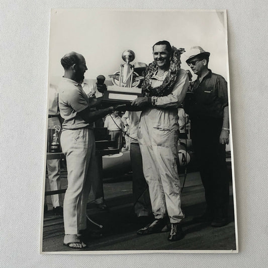 Vintage Racing Photo Photograph Stirling Moss Jack Brabham Australian Grand Prix