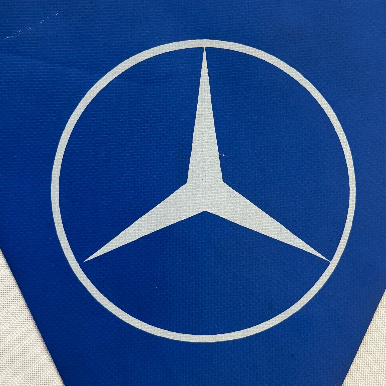 Vintage Mercedes Benz Flag Pennant Star Logo
