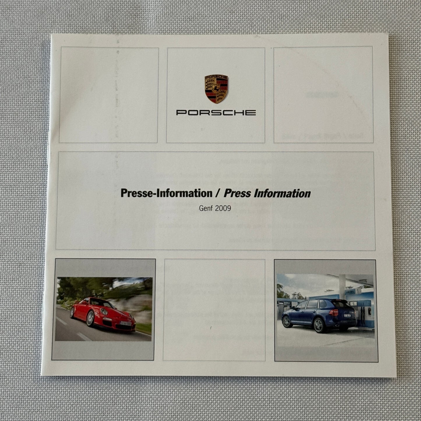 2009 Porsche Press Kit Photo CD Porsche 911 GT3 Cayenne Cayman Boxster S Carrera