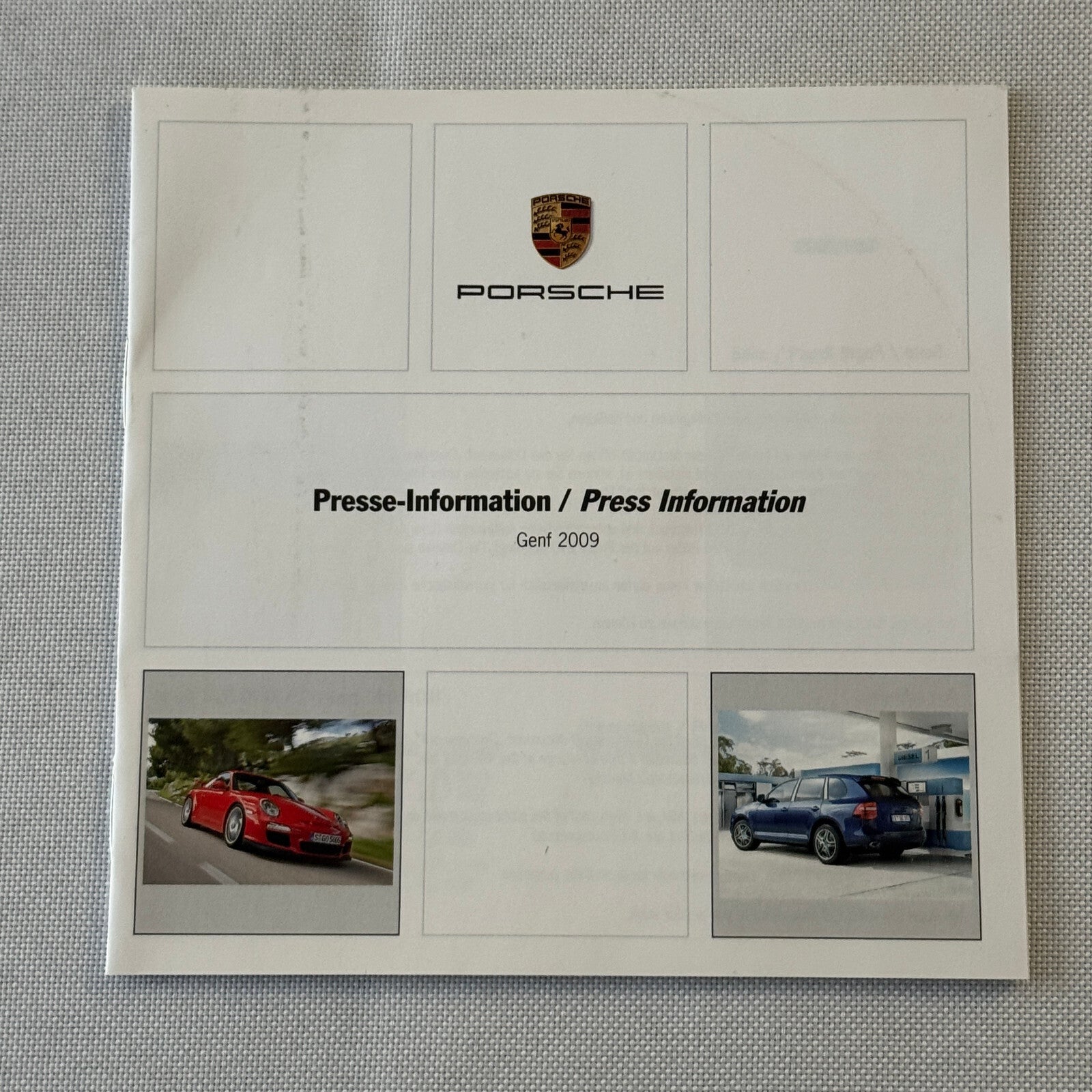 2009 Porsche Press Kit Photo CD Porsche 911 GT3 Cayenne Cayman Boxster S Carrera