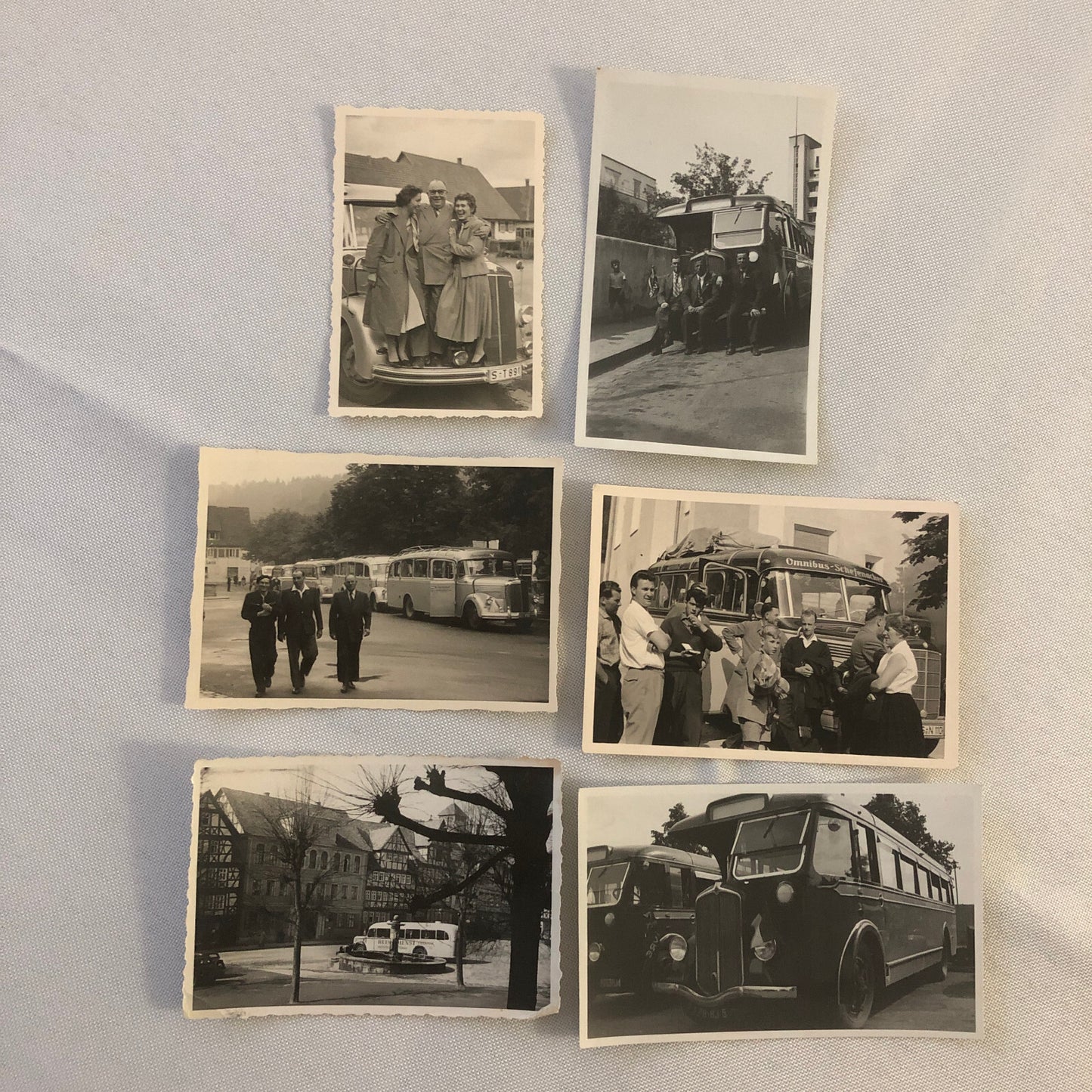 Vintage Bus Photo Photograph Print Lot of 23 People with Buses Germany