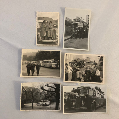 Vintage Bus Photo Photograph Print Lot of 23 People with Buses Germany