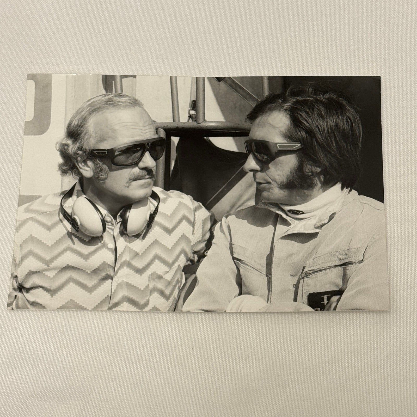 Vintage Racing Photo 1972 Italian Grand Prix Emerson Fittipaldi Colin Chapman