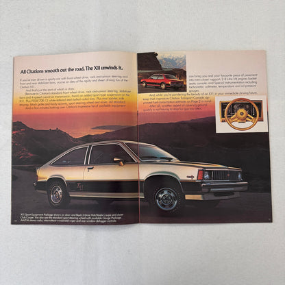 1980 Chevrolet Citation Car Sales Brochure Catalog Chevy X11 Club Coupe