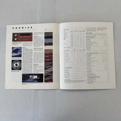1988 Chevrolet Caprice Car Sales Brochure Catalog Brougham Wagon Sedan