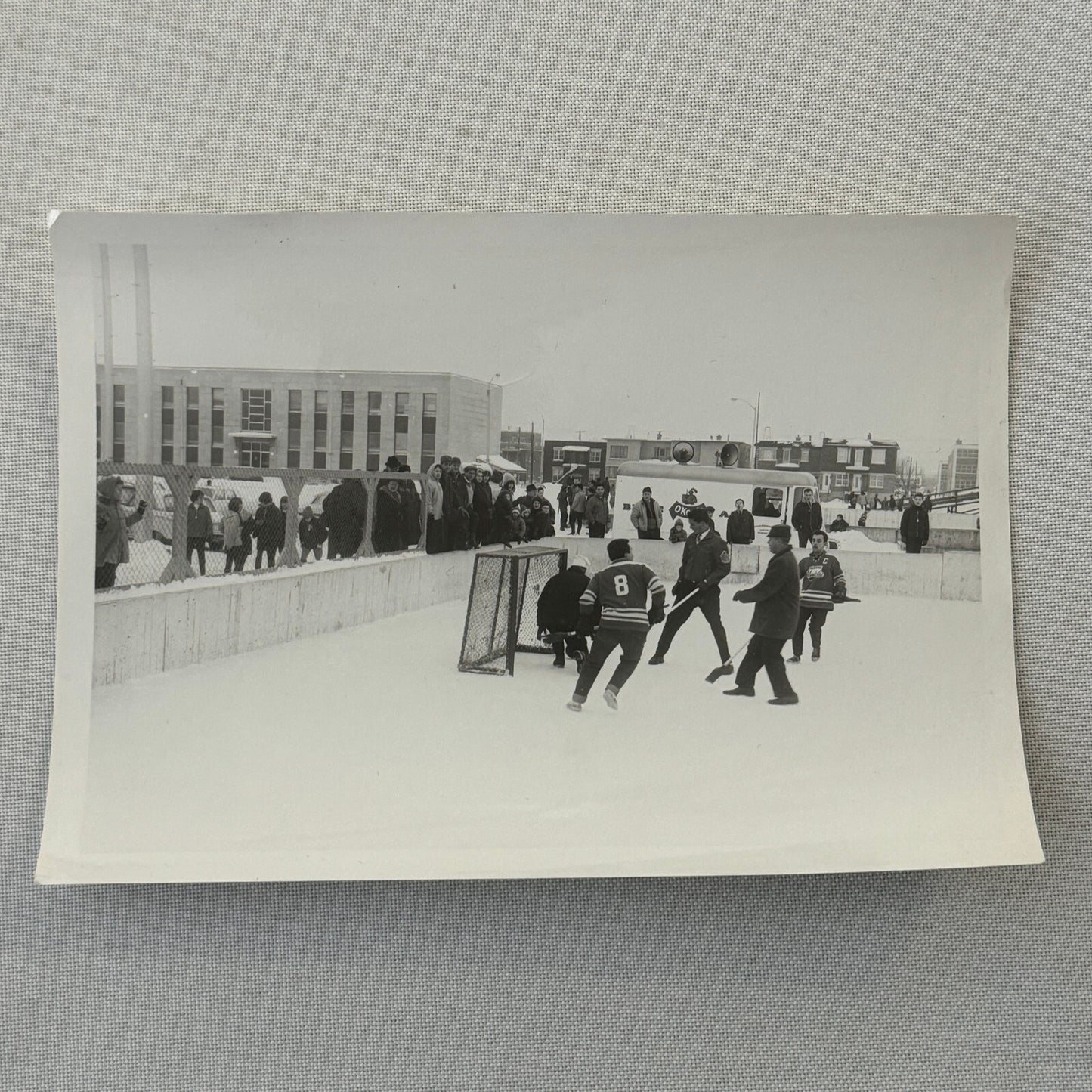 Vintage Hockey Game Photo Photograph Quebec Amateur Players
