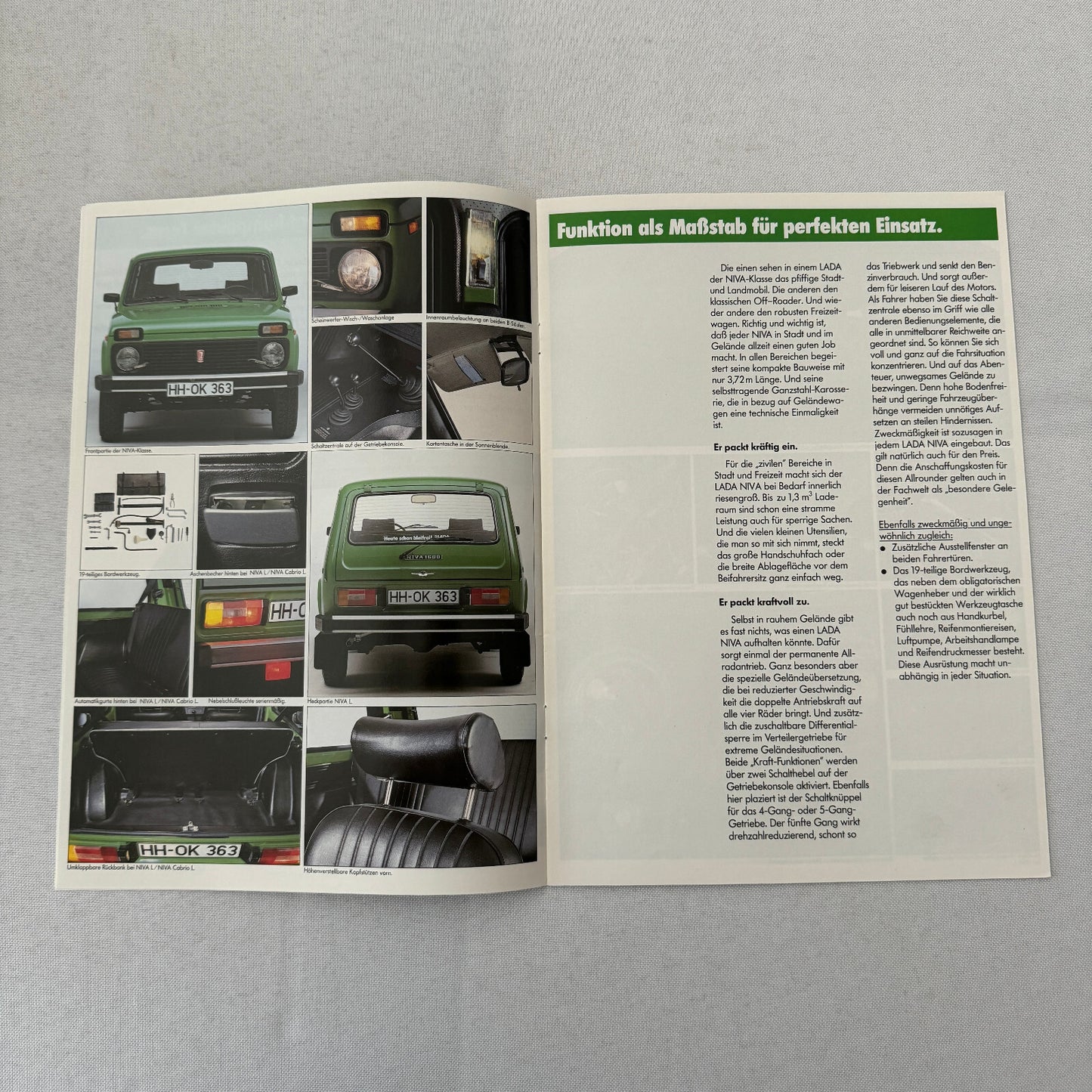 Lada Niva Car Sales Brochure Catalog Niva Cabriolet UT Cabrio Niva L GERMAN