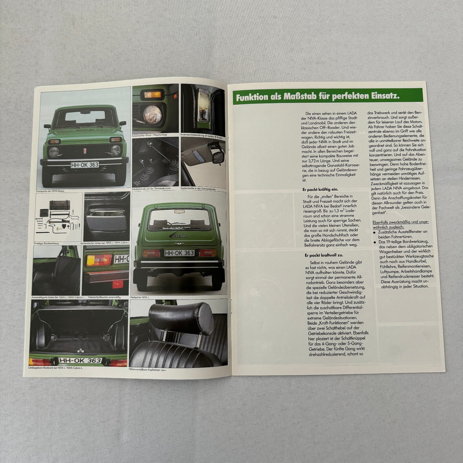 Lada Niva Car Sales Brochure Catalog Niva Cabriolet UT Cabrio Niva L GERMAN