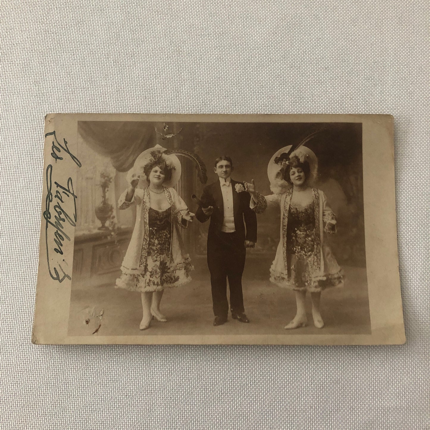 Circus Act Postcard Post Card Vintage Real Photo Postcard RPPC