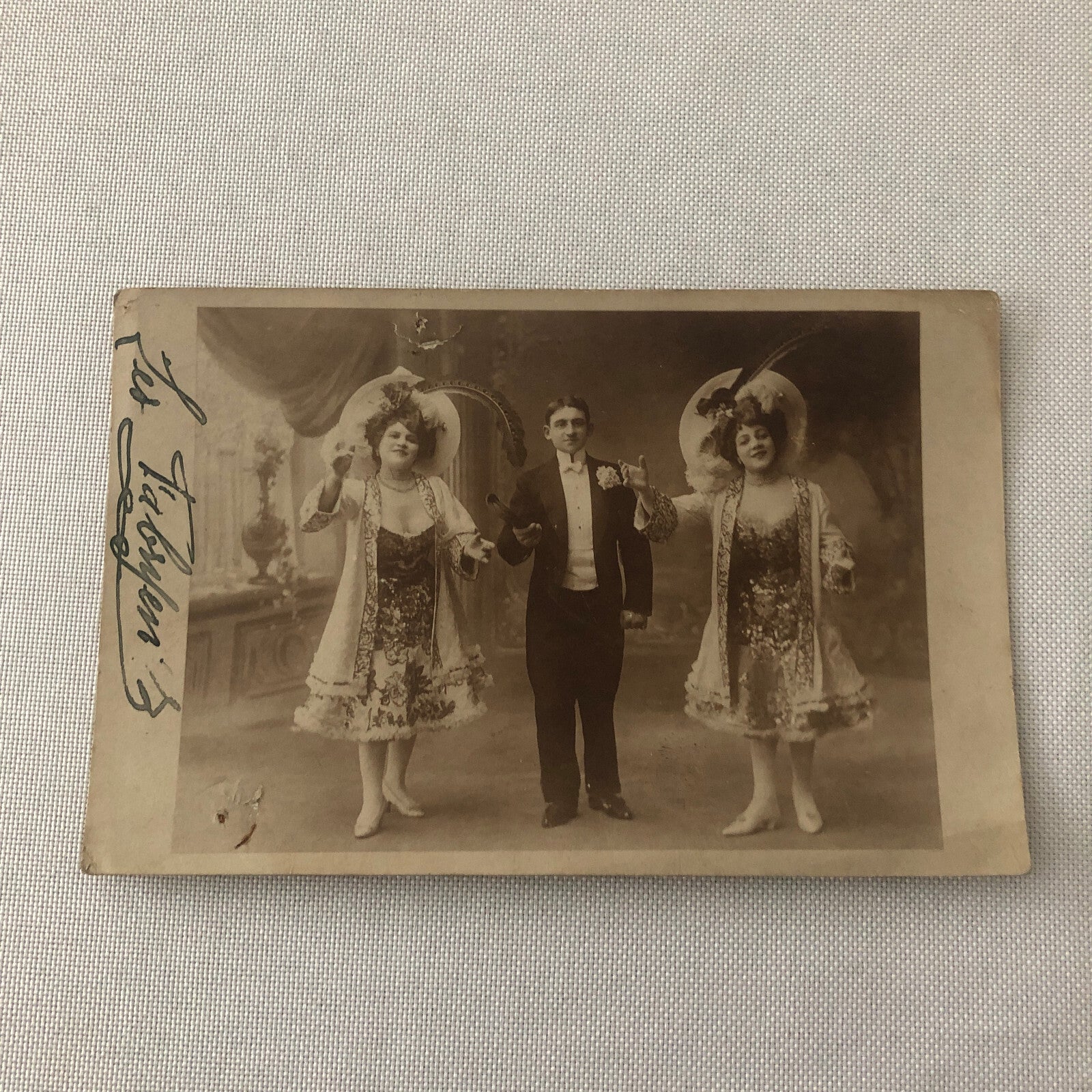 Circus Act Postcard Post Card Vintage Real Photo Postcard RPPC