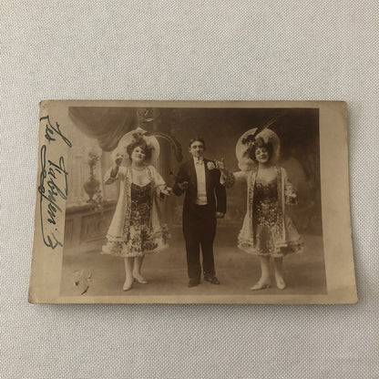 Circus Act Postcard Post Card Vintage Real Photo Postcard RPPC