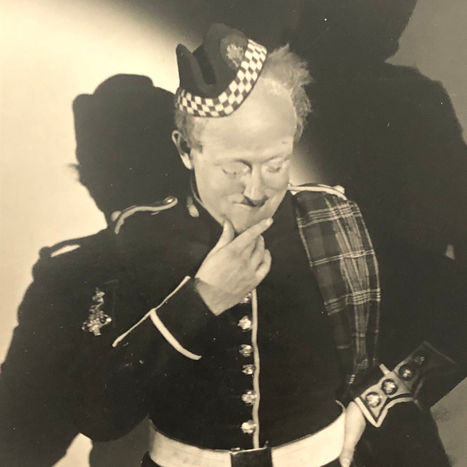 Circus Performer with Miniature Mini Bicycle Bike Photo Paris Vintage Scottish