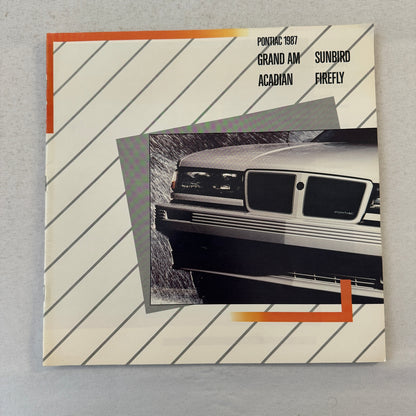 1987 Pontiac Car Sales Brochure Catalog Grand Am Acadian Sunbird Firefly