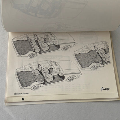 Renault Fuego Vintage Press Kit Brochure Photos 1980 GERMAN Text