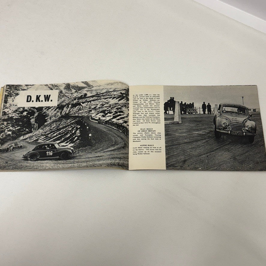 1954 Castrol Racing Achievements Brochure Alfa Romeo Aston Martin Austin Healey