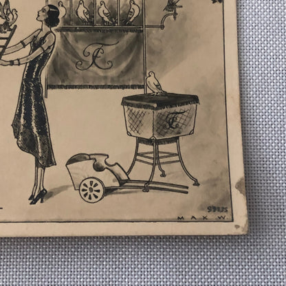 Circus Bird Training Act Postcard Post Card Gregory's Tauben Revue German