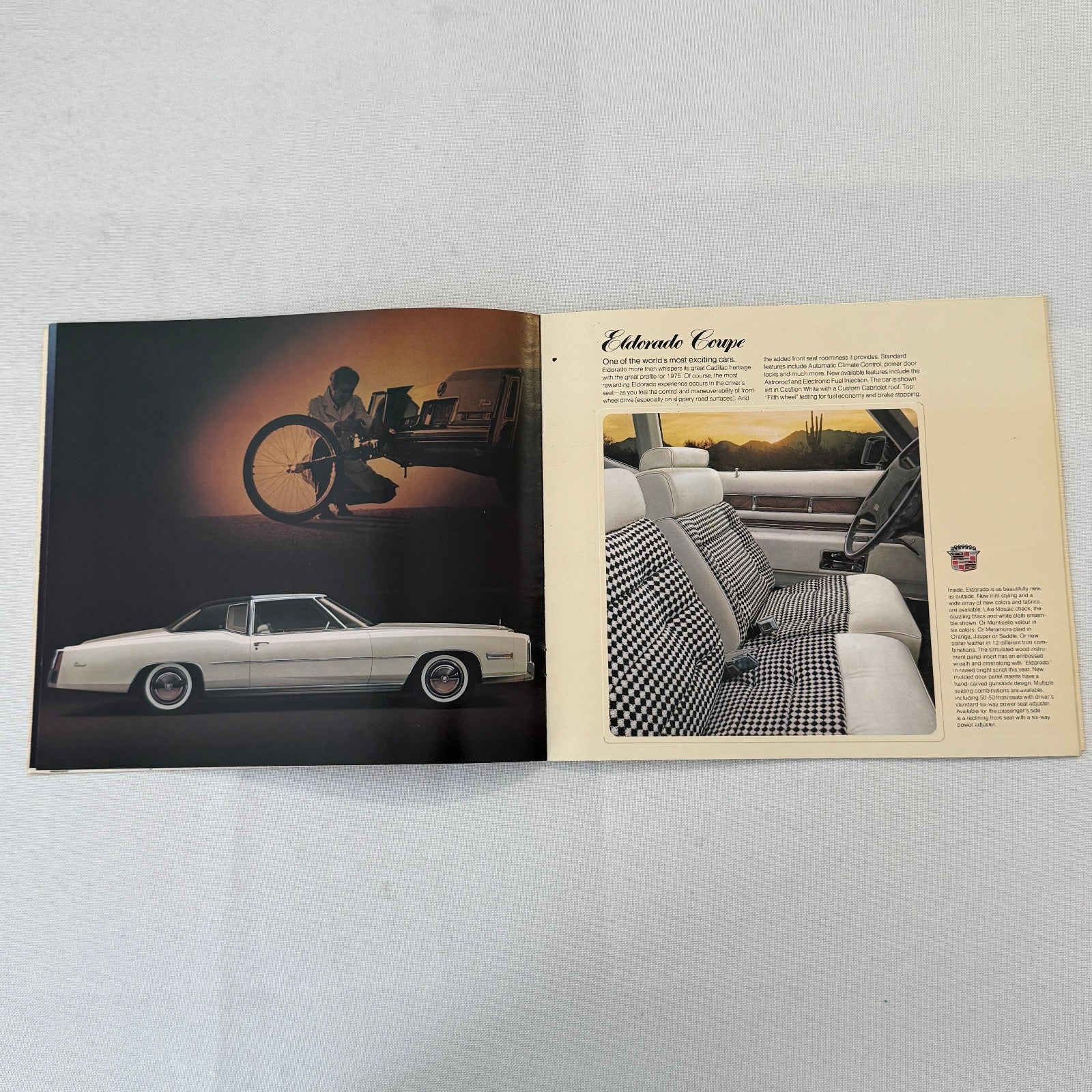 1975 Cadillac Car Sales Brochure Catalog Coupe DeVille Calais Eldorado +