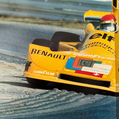 Vintage Renault ELF Racing Car Poster Michel Leclere