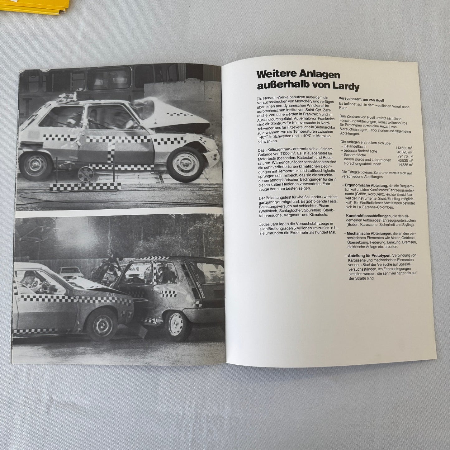 1980 Renault 5 Safety Testing Car Press Kit Brochure Photos Vintage GERMAN Text