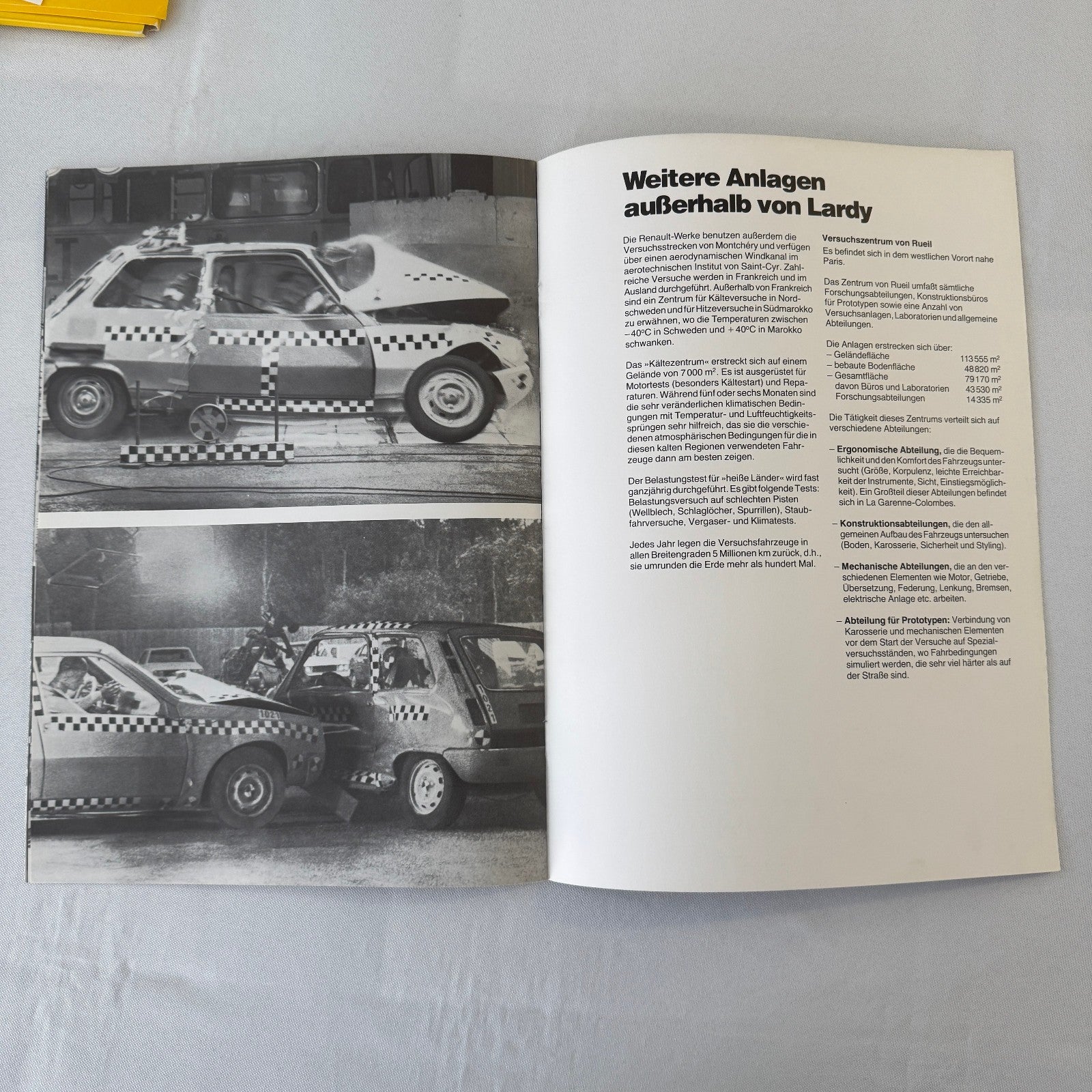 1980 Renault 5 Safety Testing Car Press Kit Brochure Photos Vintage GERMAN Text