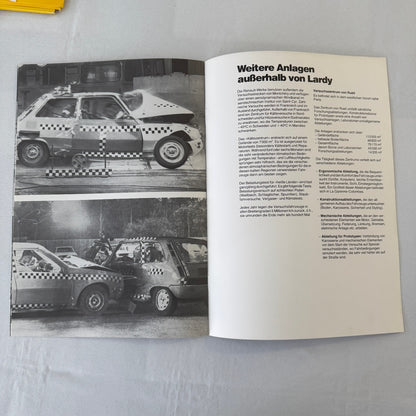 1980 Renault 5 Safety Testing Car Press Kit Brochure Photos Vintage GERMAN Text