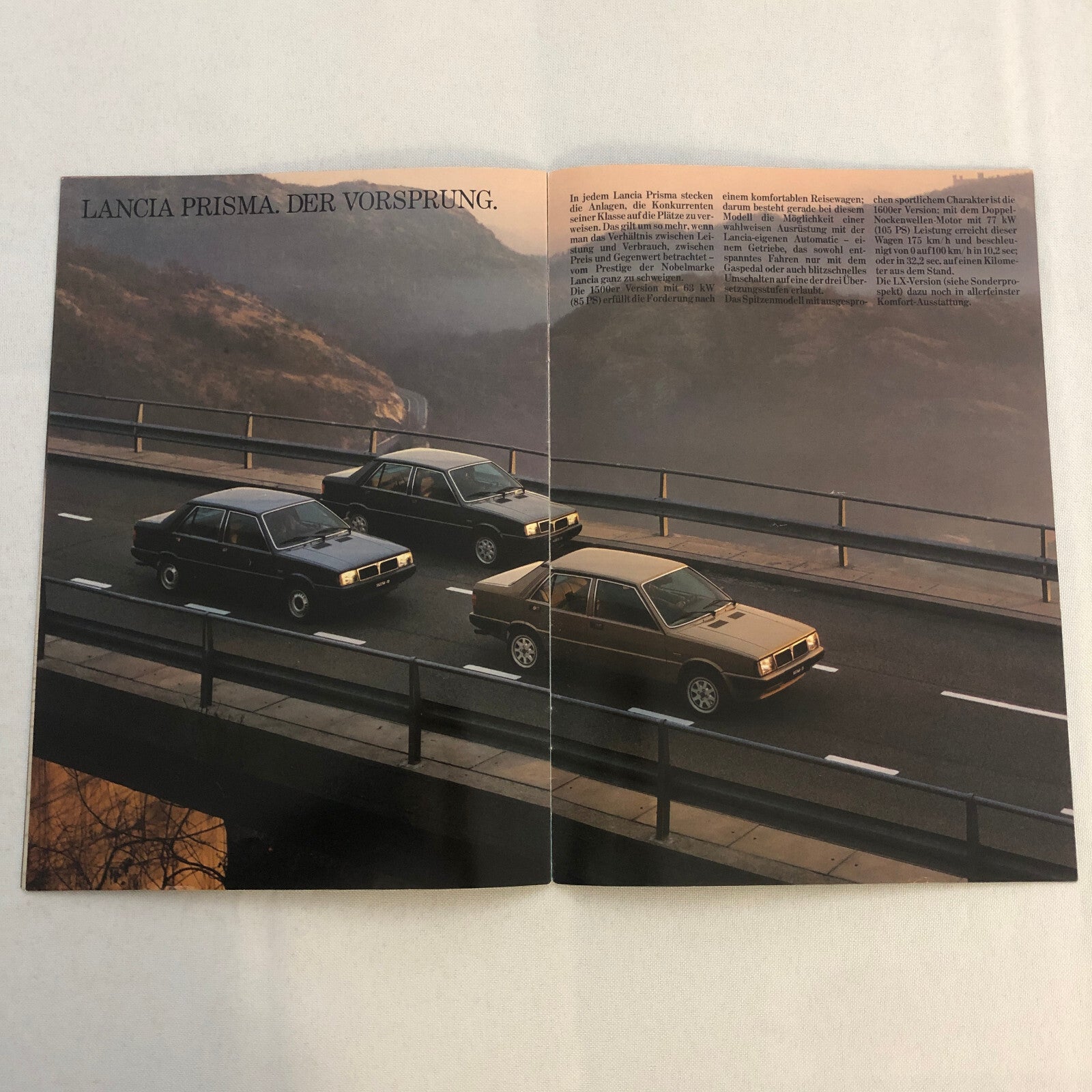 Lancia Prisma 1500 and 1600 Car Sales Brochure Catalog German Text