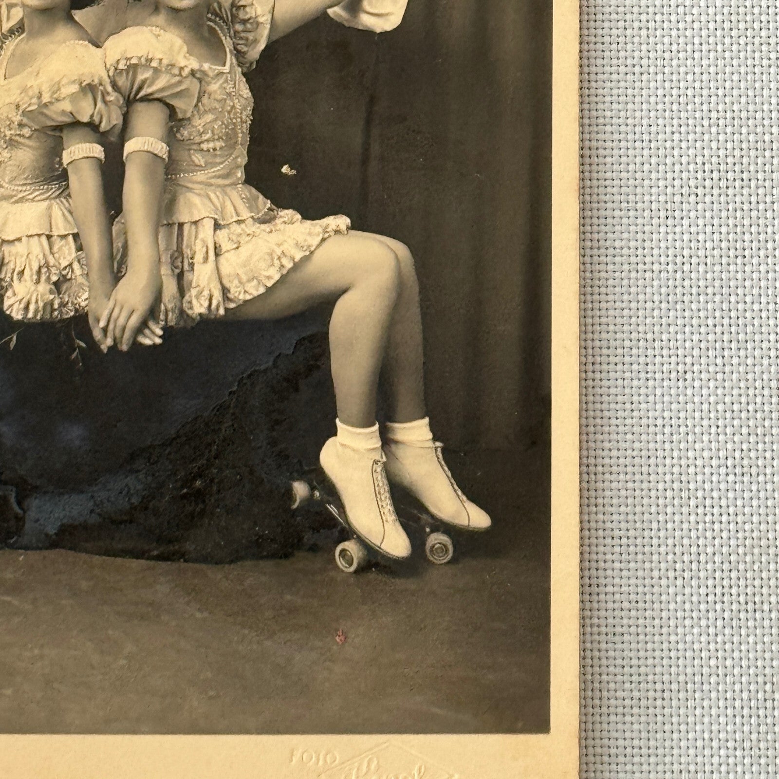 Vintage Circus Rollerskating Roller Skate Act Real Photo Postcard Post Card RPPC