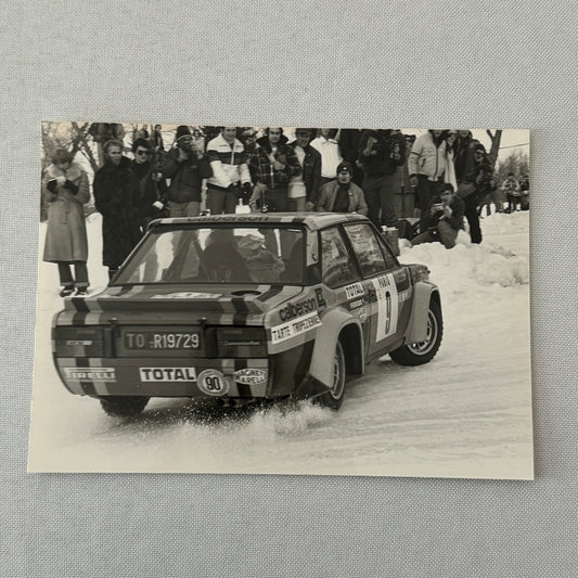 1980 Rallye Monte Carlo Press Photo Photograph DPPI Fiat 131 Abarth Car