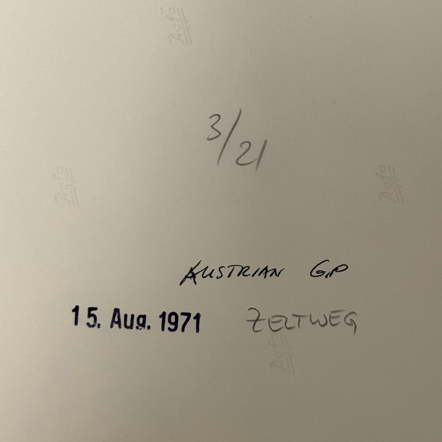 Vintage Racing Photo 1971 Austrian Grand Prix Graham Hill Motorsport Photograph