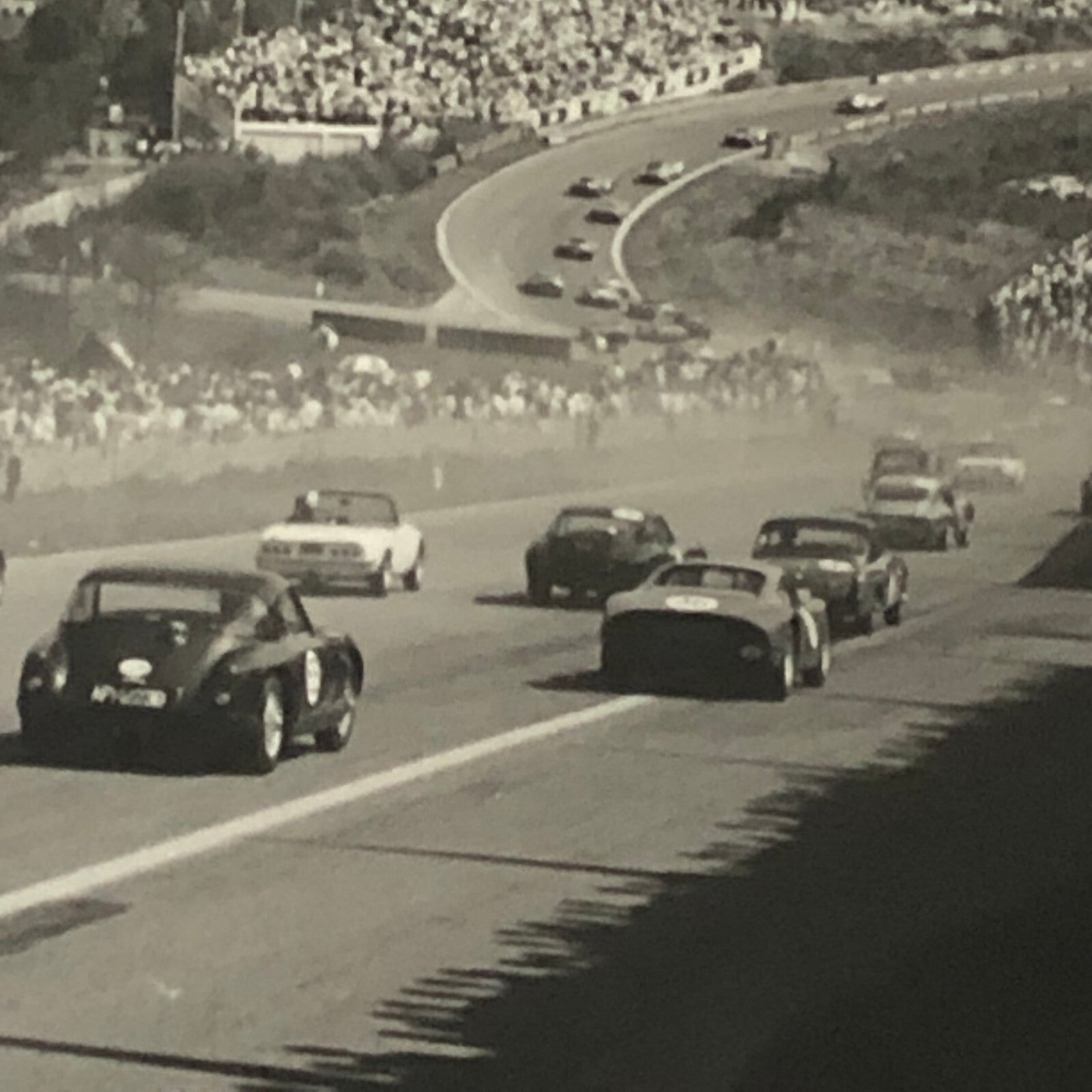 Vintage Car Racing Photo Photograph Print Tag AL22 E7