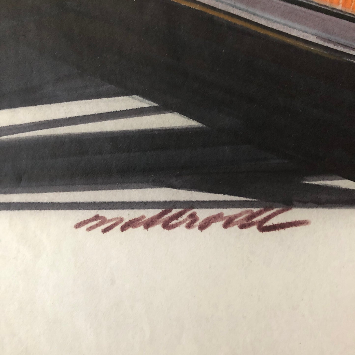 Styling Concept Car Illustration Art Drawing Sketch Vintage Original NOTTRODT