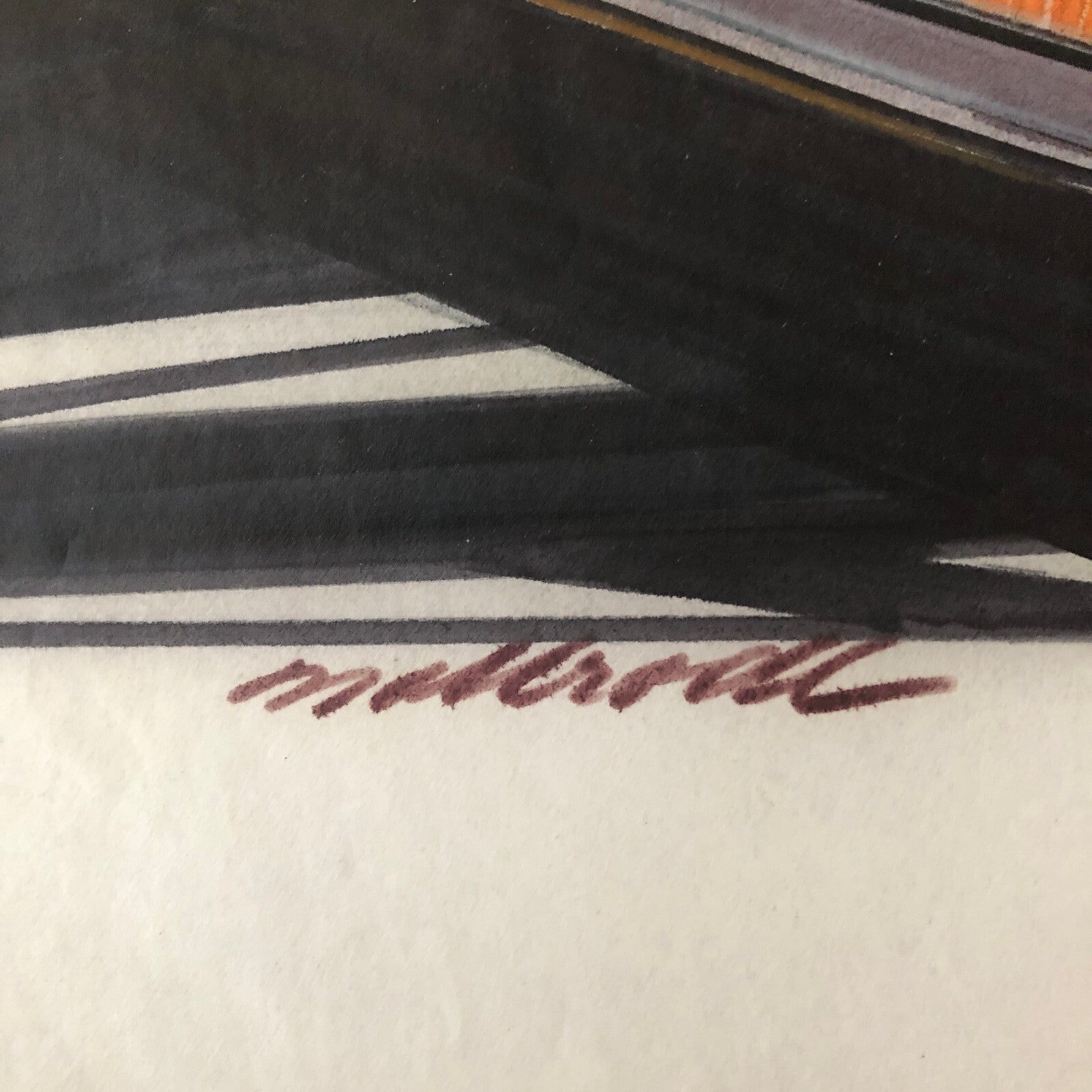 Styling Concept Car Illustration Art Drawing Sketch Vintage Original NOTTRODT