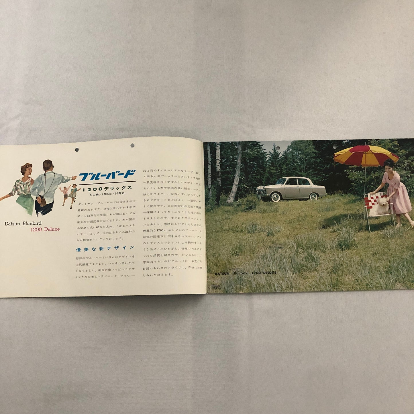 Vintage 1963 Datsun Bluebird Car Sales Brochure Catalog Japanese JDM Nissan