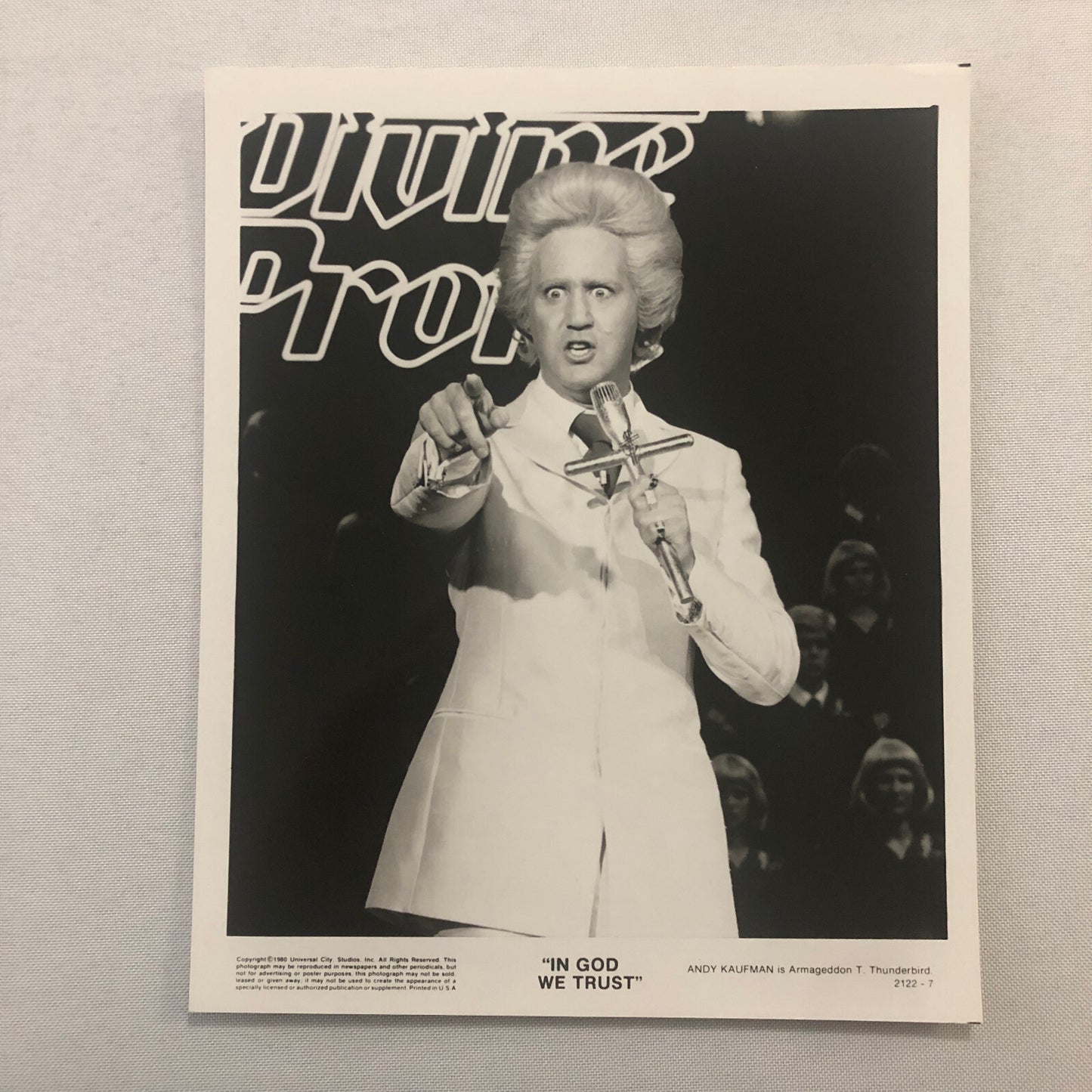 Andy Kaufman In God We Trust Movie Photo Photograph Print 1980