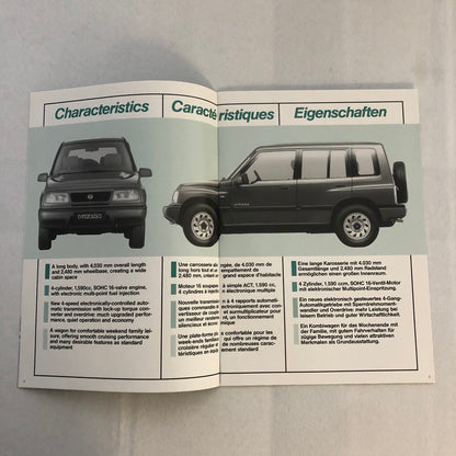 Suzuki Vitara 5-Door Wagon Press Kit Brochure Catalog 1991