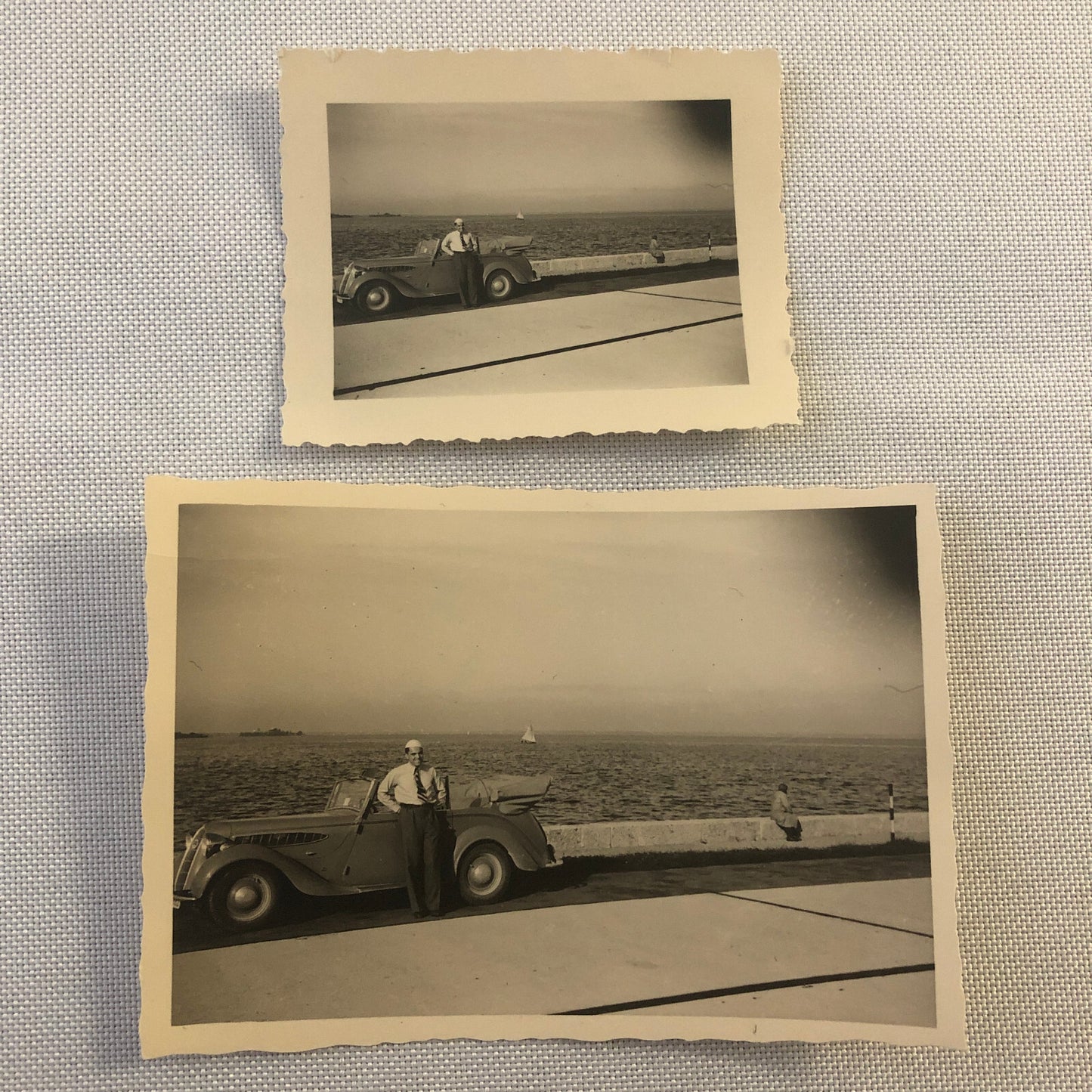 Vintage Photo Photograph Man with Automobile Car AL22SM1