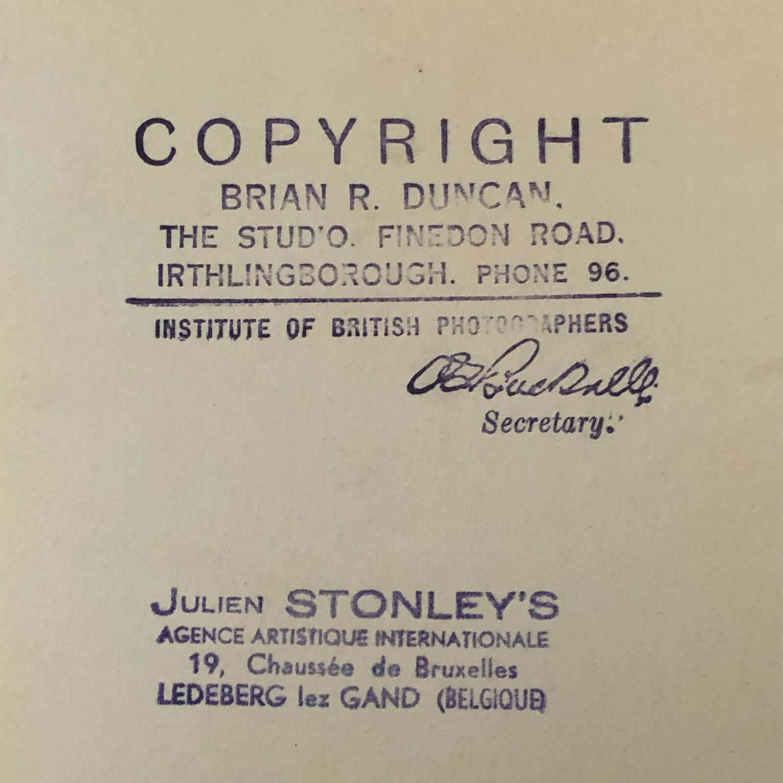 Circus Performer Unicycle Balancing Act Photo Photograph Dam Brothers Vintage