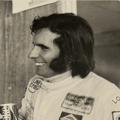 Vintage Racing Photo 1971 Austrian Grand Prix Emerson Fittipaldi Colin Chapman